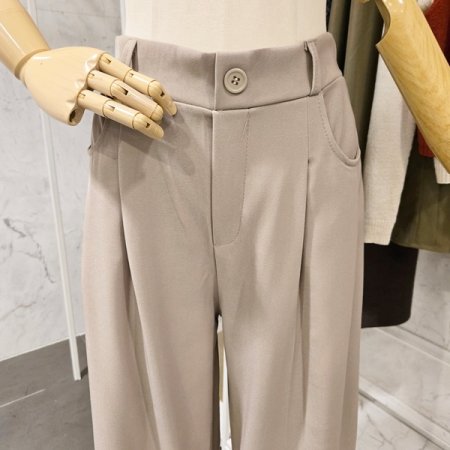 핀턱 밴딩 와이드 슬랙스