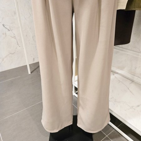 핀턱 밴딩 와이드 슬랙스