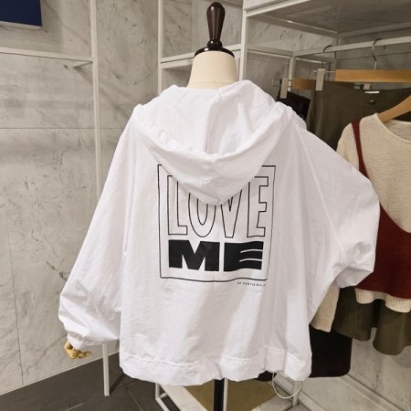 백 레터링 오버핏 집업점퍼