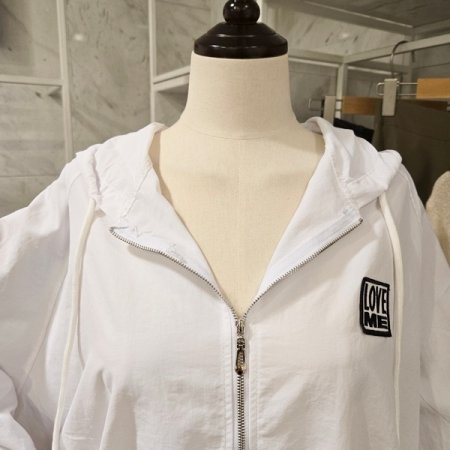 백 레터링 오버핏 집업점퍼