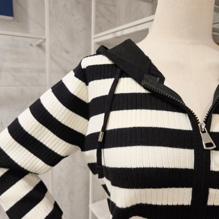 스트라이프 투웨이 가디건