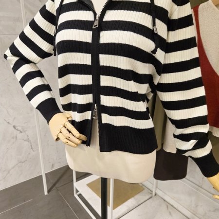 스트라이프 투웨이 가디건