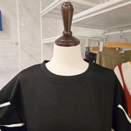 소매 매듭 맨투맨 티셔츠