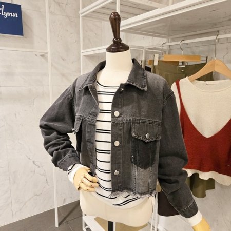 페이지플린 크롭 데님 자켓