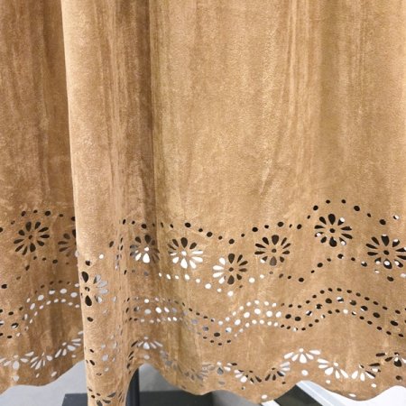 스웨이드 펀칭 스커트