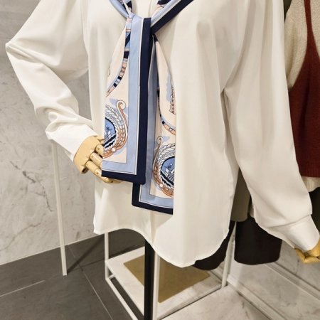 스카프 숄 블라우스