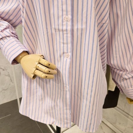 오버핏 스트라이프 셔츠