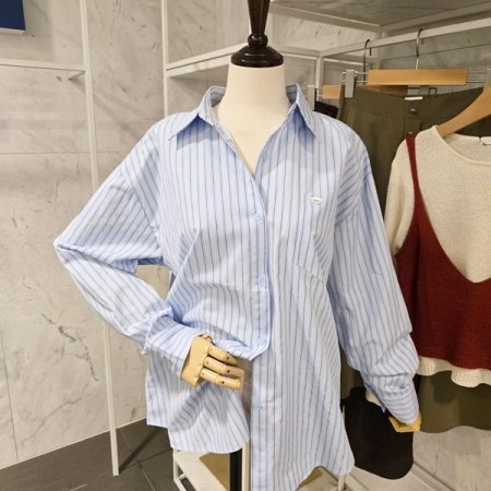 오버핏 스트라이프 셔츠