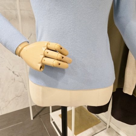 반목 슬림 골지 니트