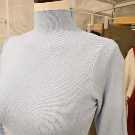 반목 슬림 골지 니트