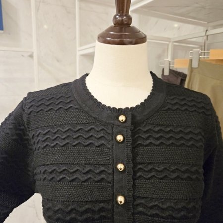 물결 프릴 가디건