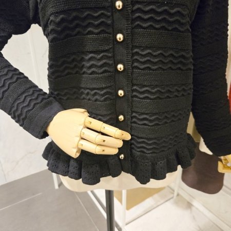 물결 프릴 가디건