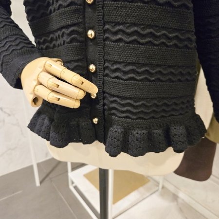 물결 프릴 가디건