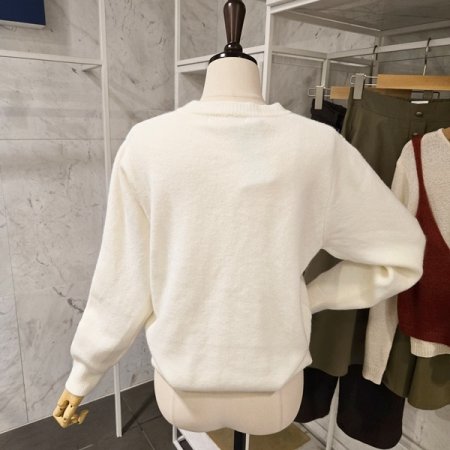 강아지 자수 가디건