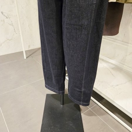 밴딩 데님 배기 팬츠