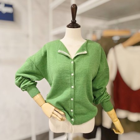 레이스 포인트 카라 가디건