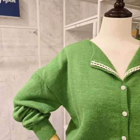 레이스 포인트 카라 가디건