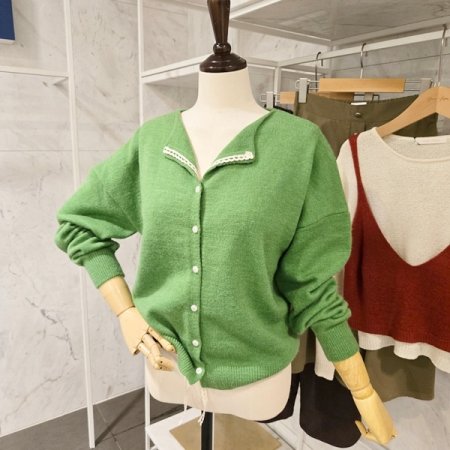 레이스 포인트 카라 가디건