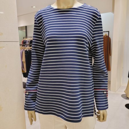 언밸런스 스트라이프 티셔츠