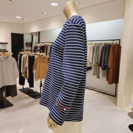 언밸런스 스트라이프 티셔츠