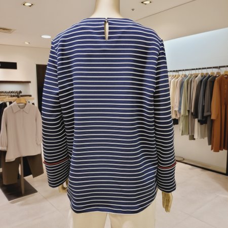 언밸런스 스트라이프 티셔츠