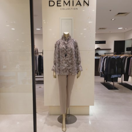 페이즐리 태슬리본 블라우스