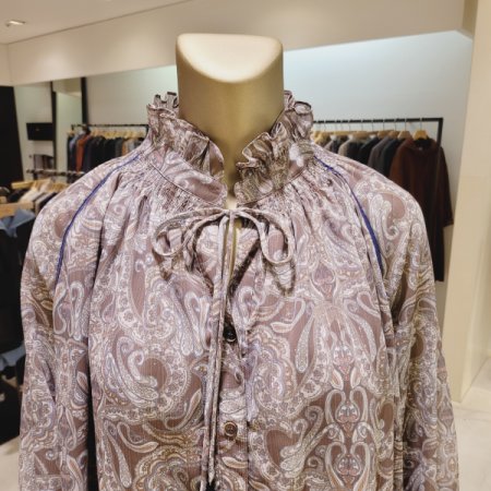 페이즐리 태슬리본 블라우스