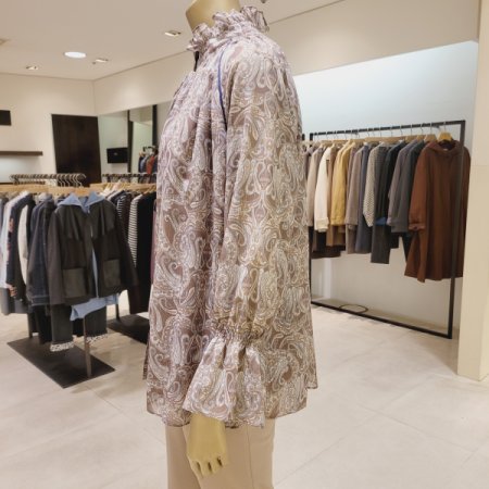 페이즐리 태슬리본 블라우스