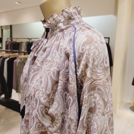 페이즐리 태슬리본 블라우스