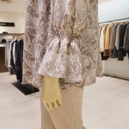 페이즐리 태슬리본 블라우스