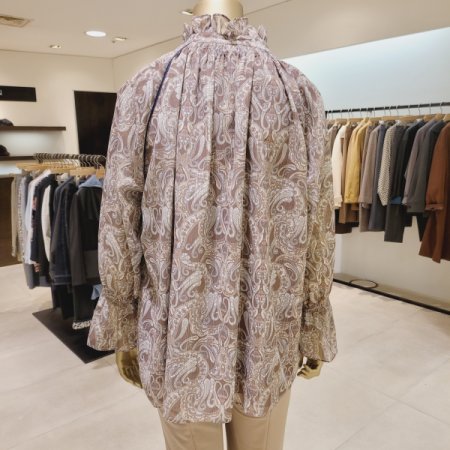 페이즐리 태슬리본 블라우스