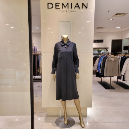 카라 잔체크 원피스