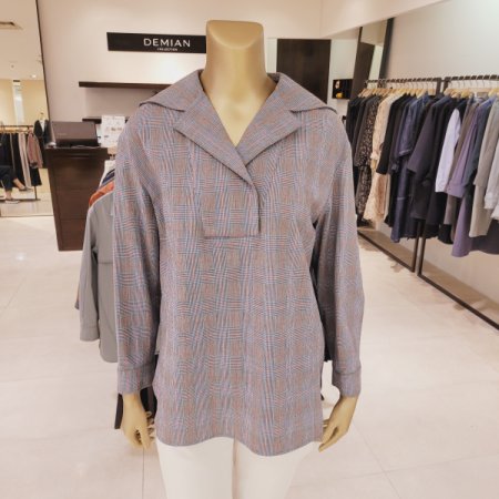 세일러카라 반오픈 블라우스