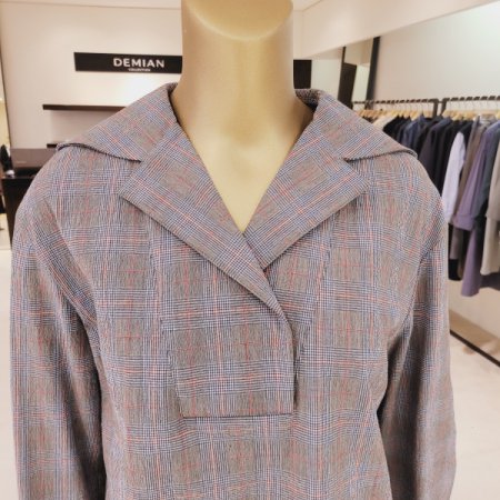 세일러카라 반오픈 블라우스