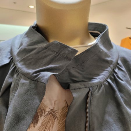 밑단스트링 스탠드카라 집업점퍼