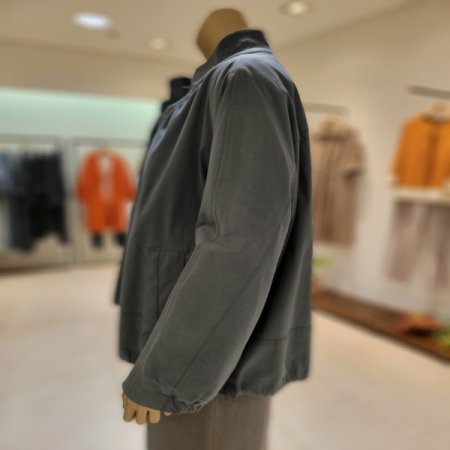 밑단스트링 스탠드카라 집업점퍼