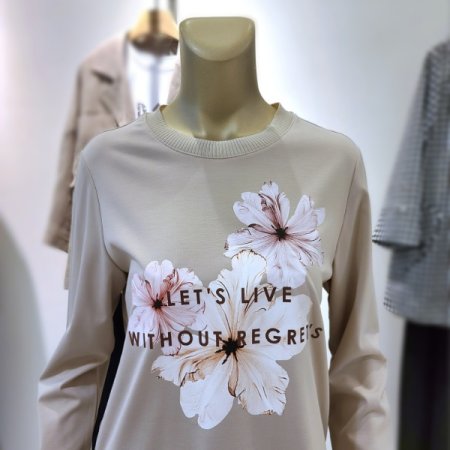 밑단옆트임플라워티셔츠2color