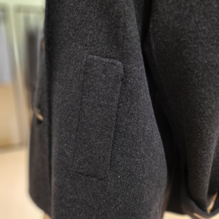 캐시미어 혼방 더블버튼 핸드메이드코트