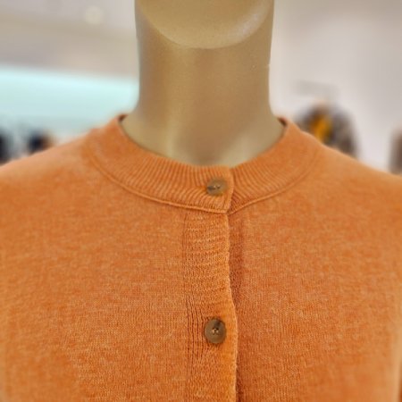 모 캐시미어블렌드 라운드 긴팔가디건