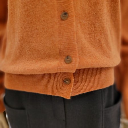 모 캐시미어블렌드 라운드 긴팔가디건