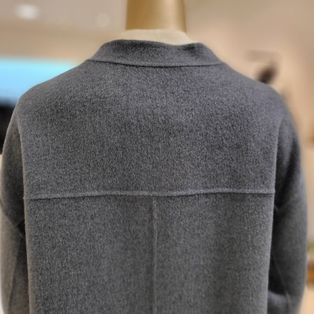 캐시미어블렌드 라운드넥 머플러 롱코트