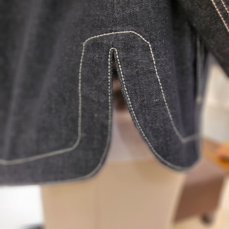 금속버튼 스티치 스판 데님 재킷