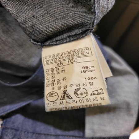 원포켓 스티치 오버핏 데님셔츠