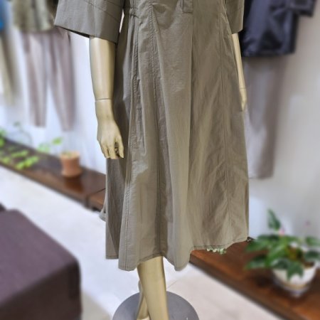 허리선밴드카라넥원피스