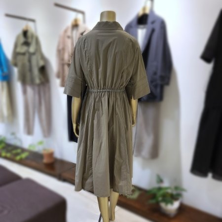 허리선밴드카라넥원피스