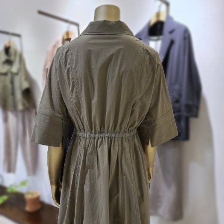 허리선밴드카라넥원피스