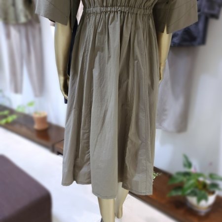 허리선밴드카라넥원피스