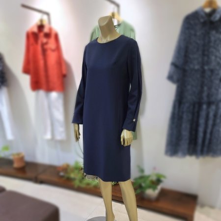 주름스커트긴팔원피스