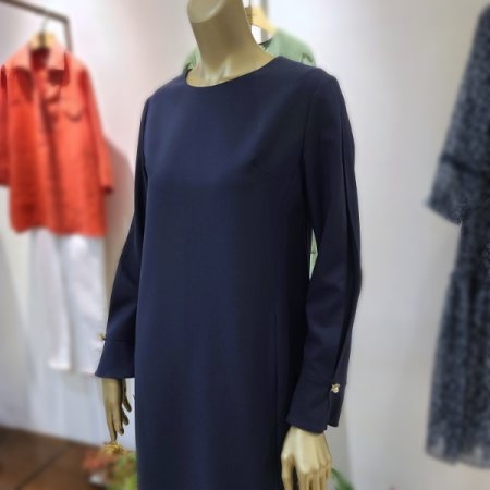 주름스커트긴팔원피스