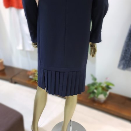 주름스커트긴팔원피스